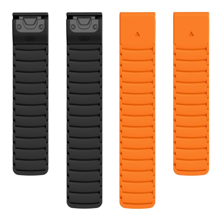 For Garmin Watch 22mm Quick Release Silicone Sport Magnetic Watch Band