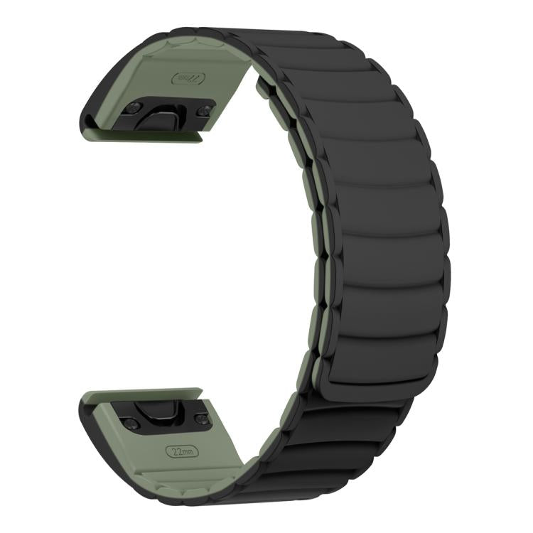 For Garmin Watch 22mm Quick Release Silicone Sport Magnetic Watch Band