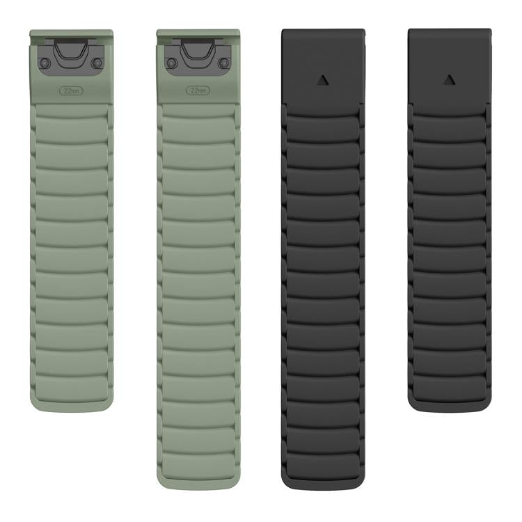 For Garmin Watch 22mm Quick Release Silicone Sport Magnetic Watch Band