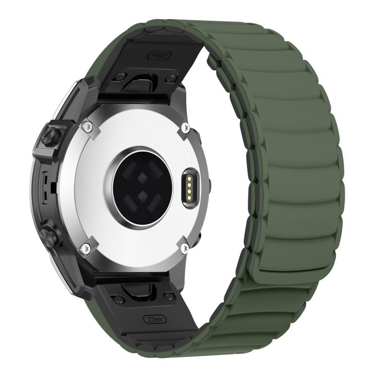 For Garmin Watch 22mm Quick Release Silicone Sport Magnetic Watch Band