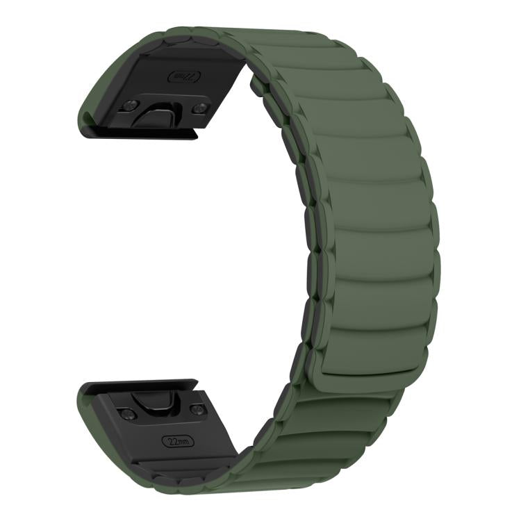 For Garmin Watch 22mm Quick Release Silicone Sport Magnetic Watch Band