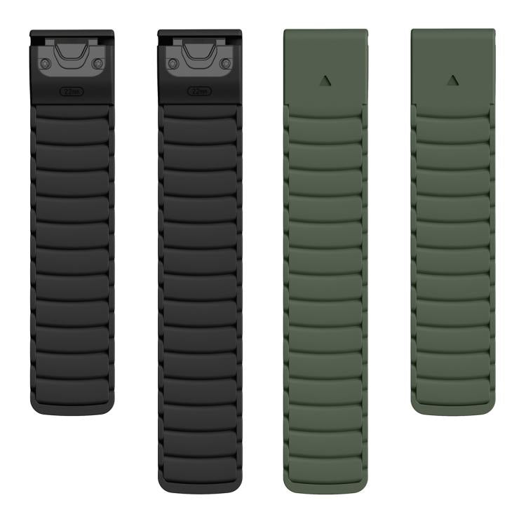 For Garmin Watch 22mm Quick Release Silicone Sport Magnetic Watch Band