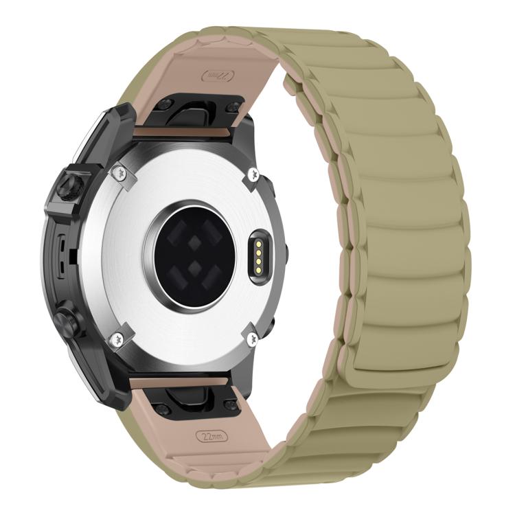 For Garmin Watch 22mm Quick Release Silicone Sport Magnetic Watch Band