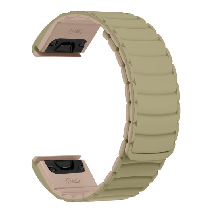 For Garmin Watch 22mm Quick Release Silicone Sport Magnetic Watch Band