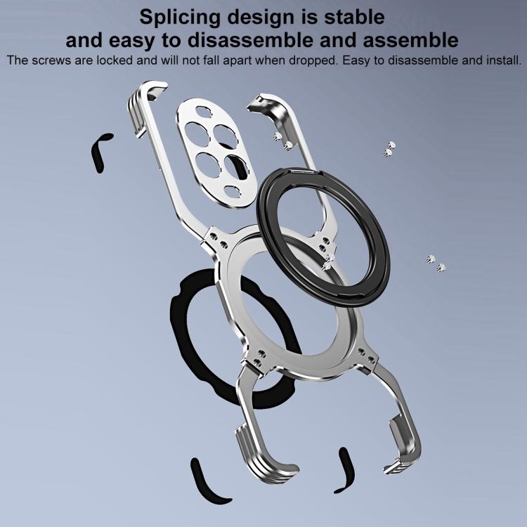 For Huawei nova 13 Pro Mechanical Arm Borderless MagSafe Holder Metal Phone Case
