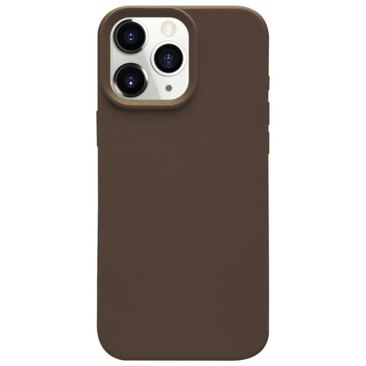For iPhone 11 Pro Max Dopamine Simple Imitation Liquid Silicone Phone Case