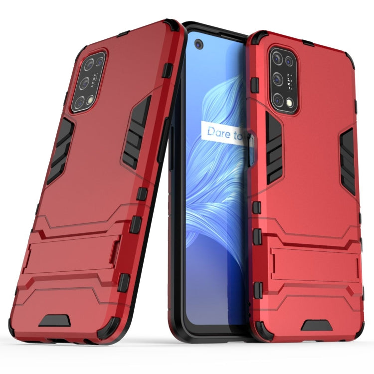 For OPPO Realme V5 5G PC + TPU Shockproof Protective Case with Invisible Holder