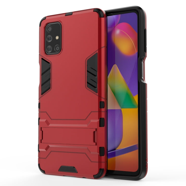 For Samsung Galaxy M31s PC + TPU Shockproof Protective Case with Invisible Holder