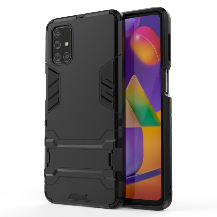 For Samsung Galaxy M31s PC + TPU Shockproof Protective Case with Invisible Holder