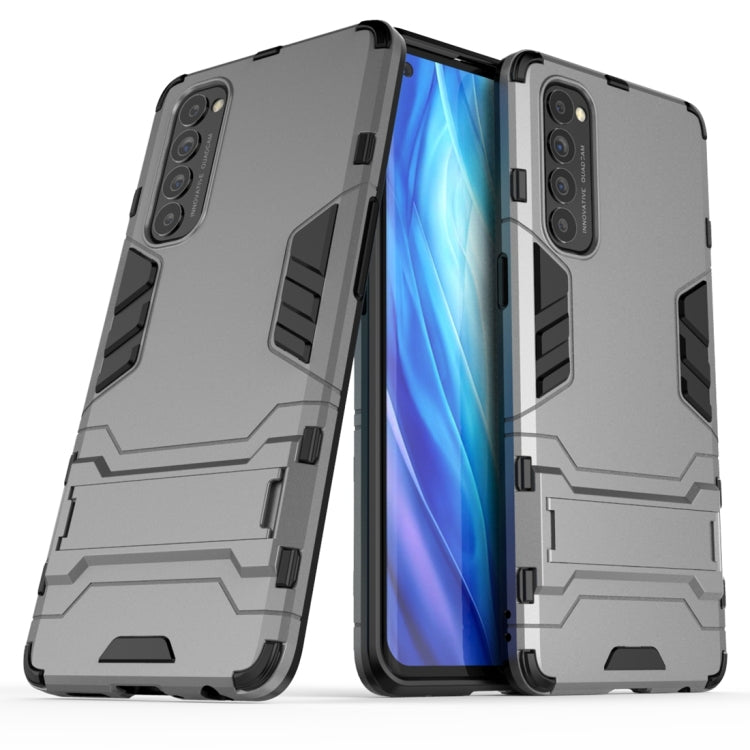 For OPPO Reno4 Pro PC + TPU Shockproof Protective Case with Invisible Holder