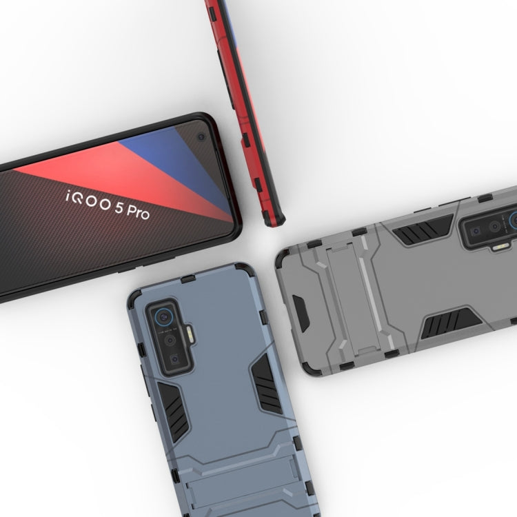 For Vivo iQOO 5 Pro 5G PC + TPU Shockproof Protective Case with Invisible Holder