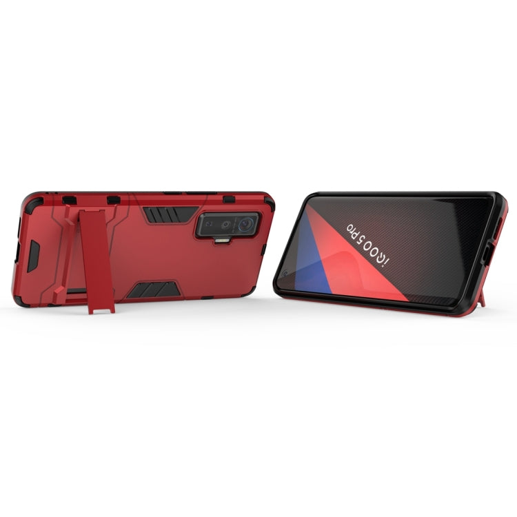 For Vivo iQOO 5 Pro 5G PC + TPU Shockproof Protective Case with Invisible Holder