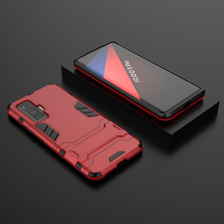 For Vivo iQOO 5 Pro 5G PC + TPU Shockproof Protective Case with Invisible Holder