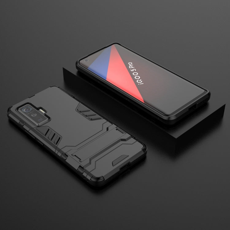For Vivo iQOO 5 Pro 5G PC + TPU Shockproof Protective Case with Invisible Holder