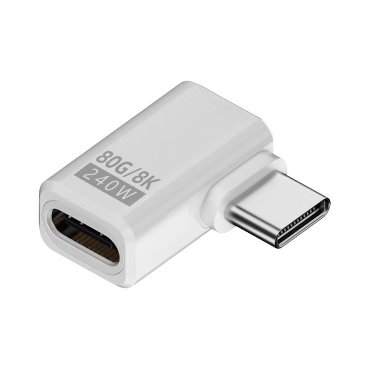 240W 80Gbps USB4 2.0 Type-C Full Function Adapter, Model:Side Bend