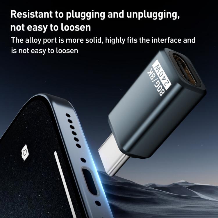 240W 80Gbps USB4 2.0 Type-C Full Function Adapter, Model:Straight Head