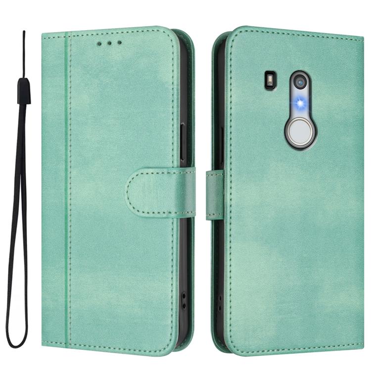 For Fujitsu Arrows Be3 F-02L Line Splicing Buckle Retro Leather Phone Case