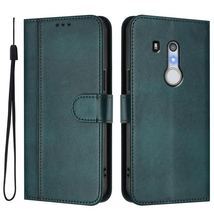 For Fujitsu Arrows Be3 F-02L Line Splicing Buckle Retro Leather Phone Case