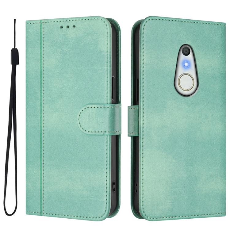 For Fujitsu Arrows Be4 F-41A Line Splicing Buckle Retro Leather Phone Case