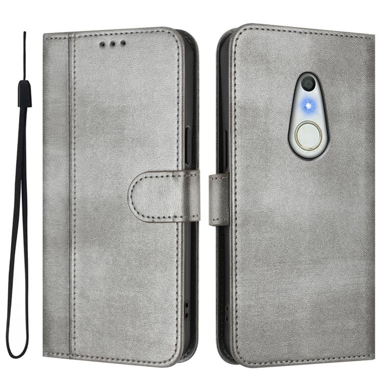 For Fujitsu Arrows Be4 F-41A Line Splicing Buckle Retro Leather Phone Case