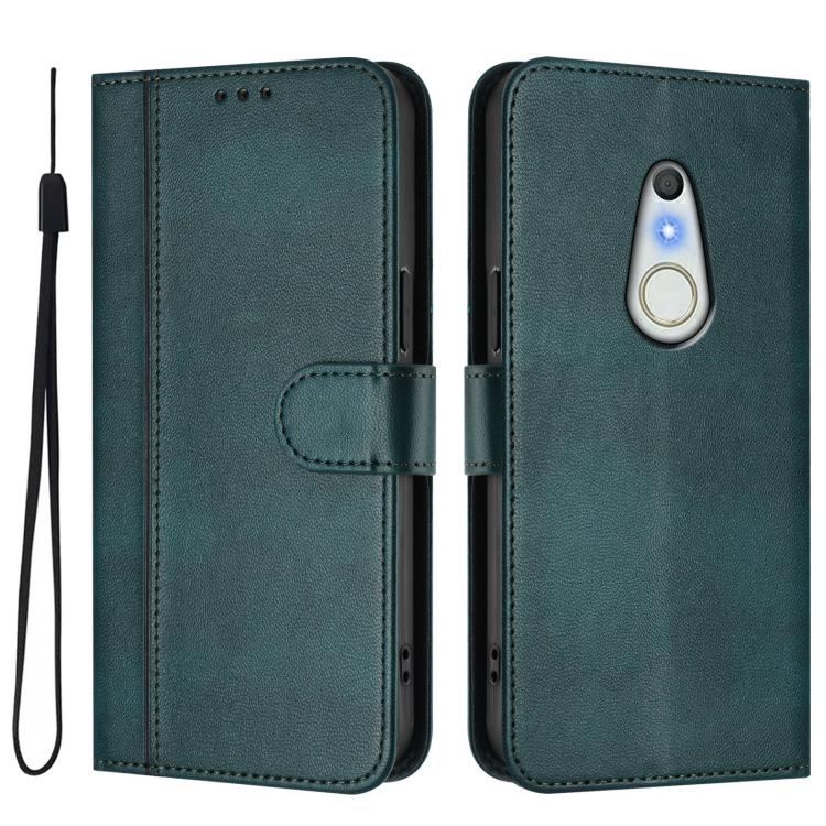 For Fujitsu Arrows Be4 F-41A Line Splicing Buckle Retro Leather Phone Case