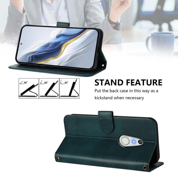 For Fujitsu Arrows Be4 F-41A Line Splicing Buckle Retro Leather Phone Case