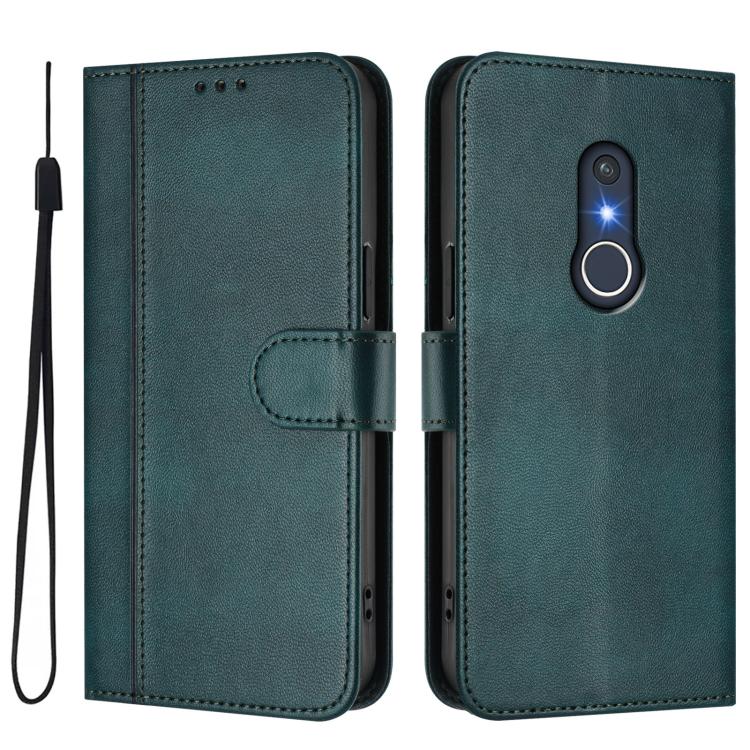 For Fujitsu Arrow Be4 Plus F-41B Line Splicing Buckle Retro Leather Phone Case