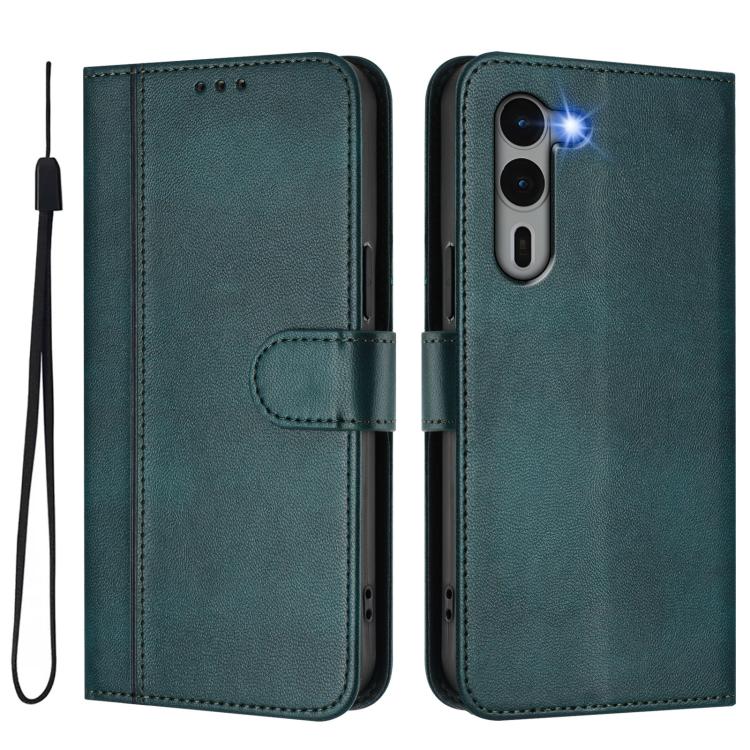 For Fujitsu Arrows We2 Plus F-51E Line Splicing Buckle Retro Leather Phone Case
