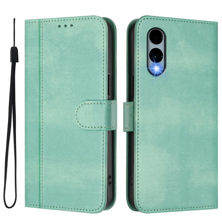 For Fujitsu Arrows We2 F-52E Line Splicing Buckle Retro Leather Phone Case