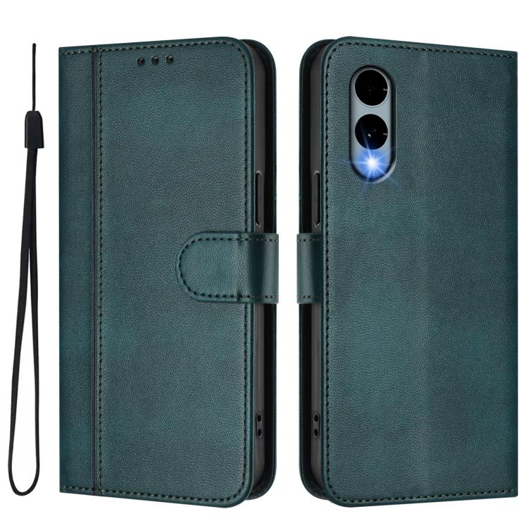 For Fujitsu Arrows We2 F-52E Line Splicing Buckle Retro Leather Phone Case