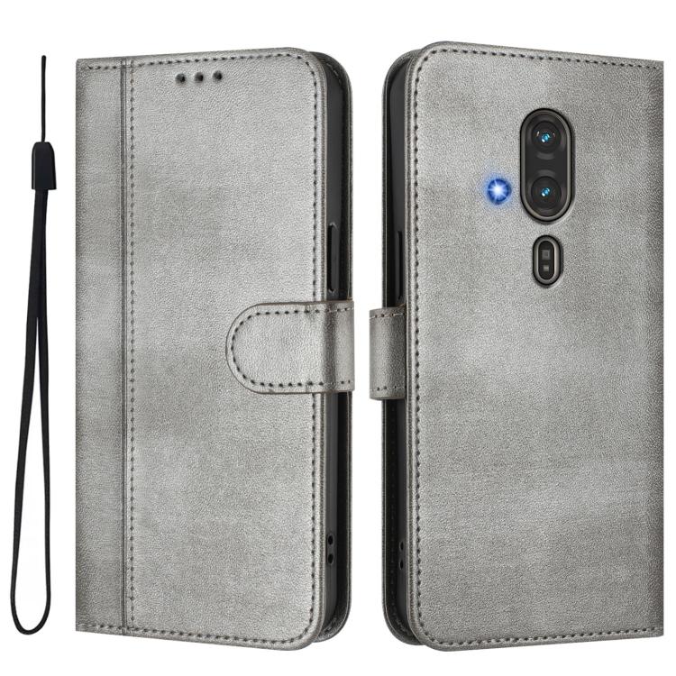 For Fujitsu FCNT Rakuraku F-53E Line Splicing Buckle Retro Leather Phone Case