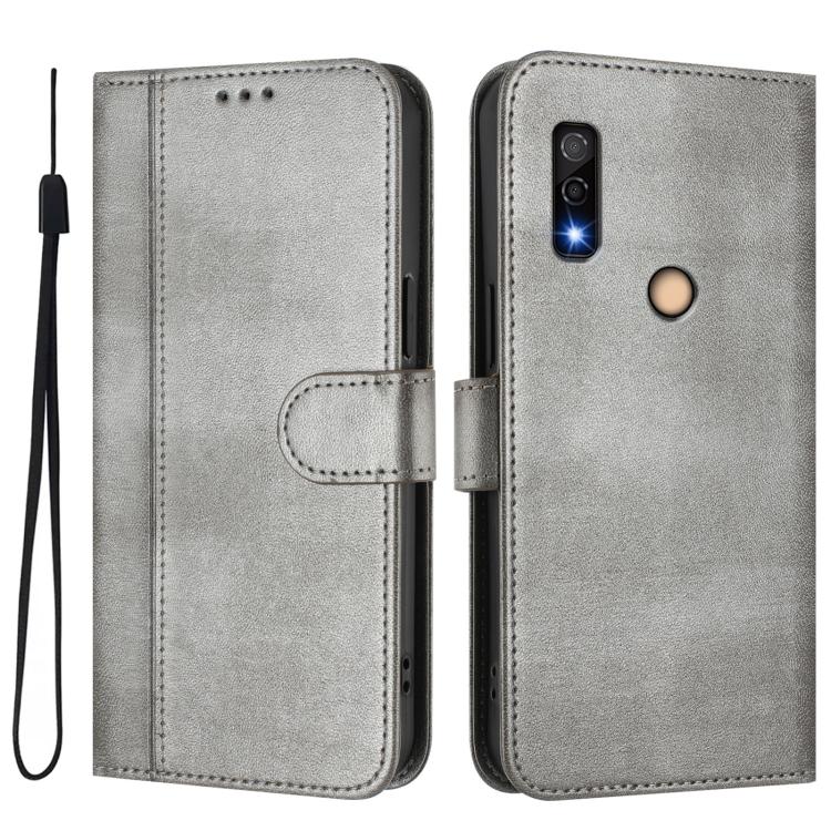 For Fujitsu Arrows We3 Line Splicing Buckle Retro Leather Phone Case