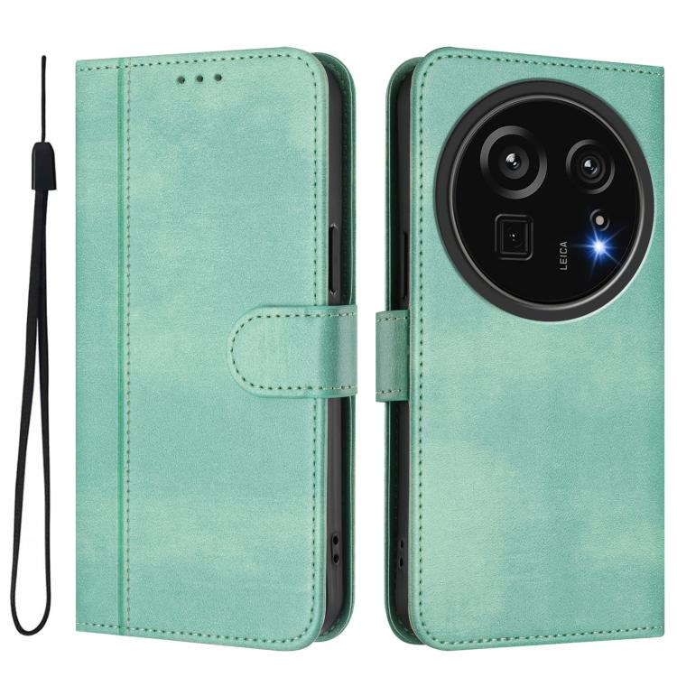 For Sharp Aquos R9 Pro Line Splicing Buckle Retro Leather Phone Case