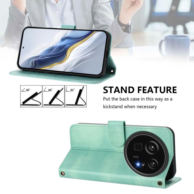 For Sharp Aquos R9 Pro Line Splicing Buckle Retro Leather Phone Case