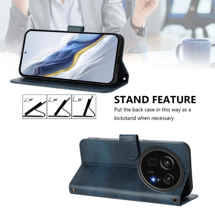 For Sharp Aquos R9 Pro Line Splicing Buckle Retro Leather Phone Case