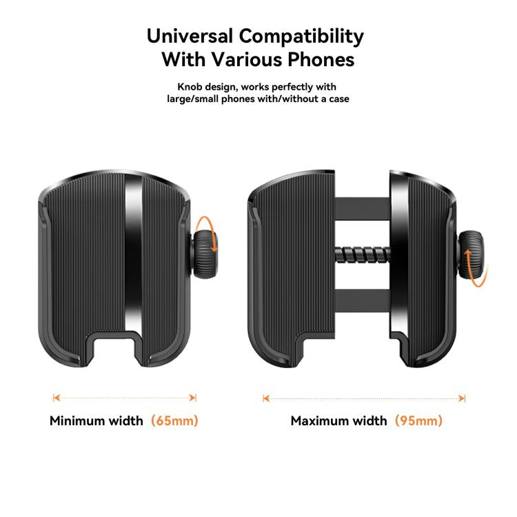 JOYROOM JR-ZS431 360 Rotation Dual Safety lock Bike Phone Mount - Black