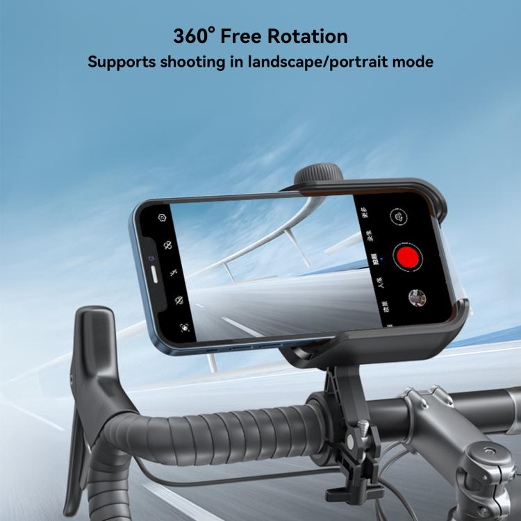 JOYROOM JR-ZS431 360 Rotation Dual Safety lock Bike Phone Mount - Black