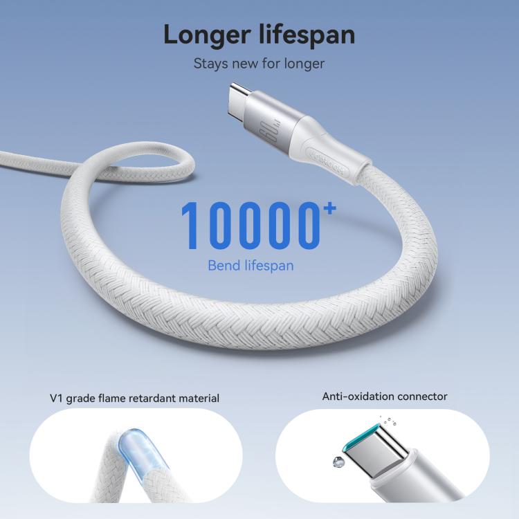 JOYROOM S-A28 Flash Series 480Mbps Fast Charging Data Cable, Type-C to Type-C Cable, Length: 1m