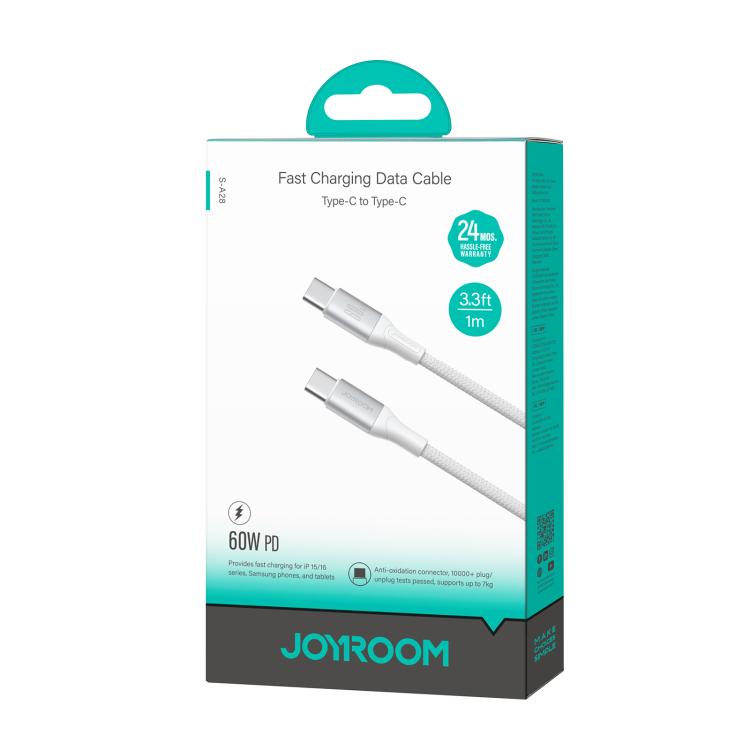 JOYROOM S-A28 Flash Series 480Mbps Fast Charging Data Cable, Type-C to Type-C Cable, Length: 1m