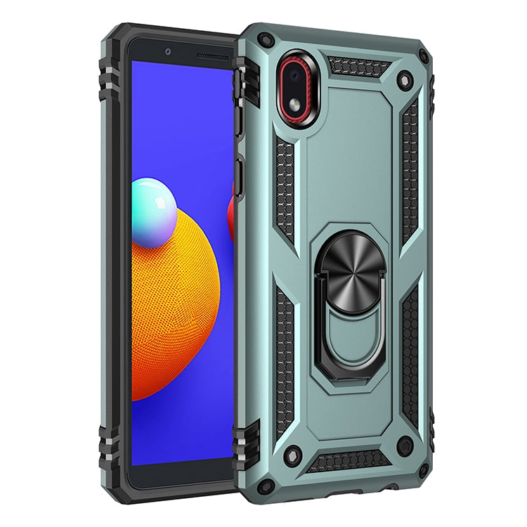 For Samsung Galaxy M01 Core Shockproof TPU + PC Protective Case with 360 Degree Rotating Holder