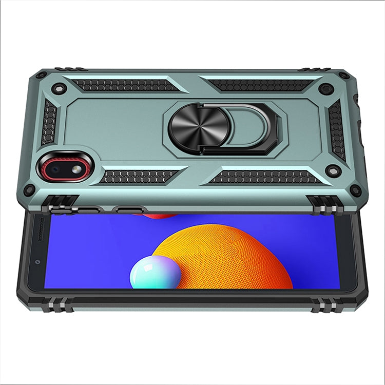 For Samsung Galaxy M01 Core Shockproof TPU + PC Protective Case with 360 Degree Rotating Holder