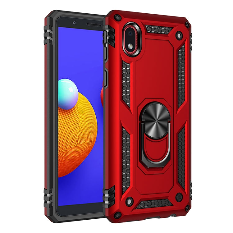 For Samsung Galaxy M01 Core Shockproof TPU + PC Protective Case with 360 Degree Rotating Holder