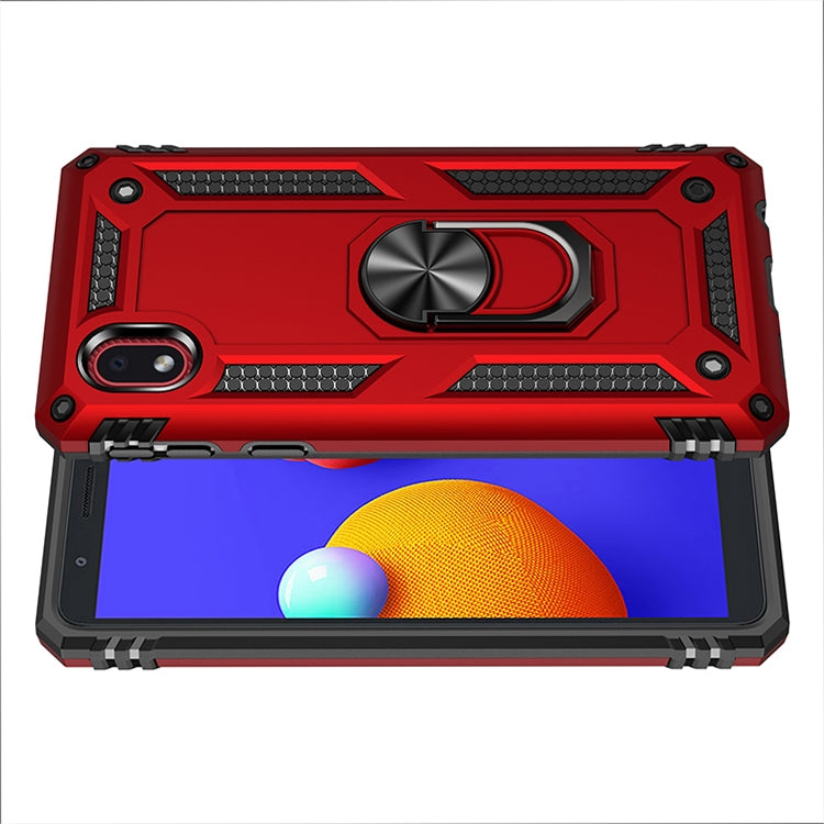 For Samsung Galaxy M01 Core Shockproof TPU + PC Protective Case with 360 Degree Rotating Holder