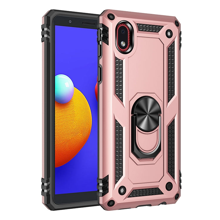 For Samsung Galaxy M01 Core Shockproof TPU + PC Protective Case with 360 Degree Rotating Holder