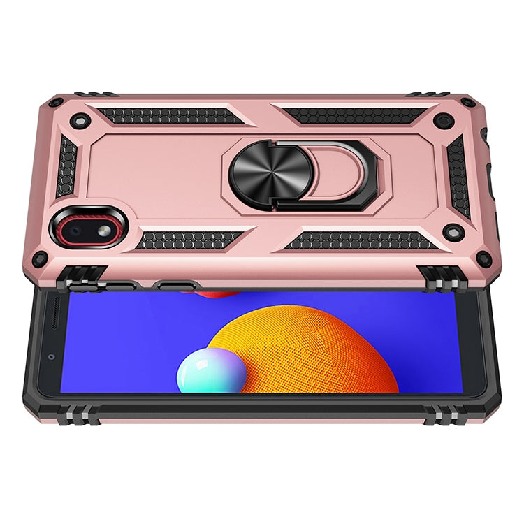 For Samsung Galaxy M01 Core Shockproof TPU + PC Protective Case with 360 Degree Rotating Holder