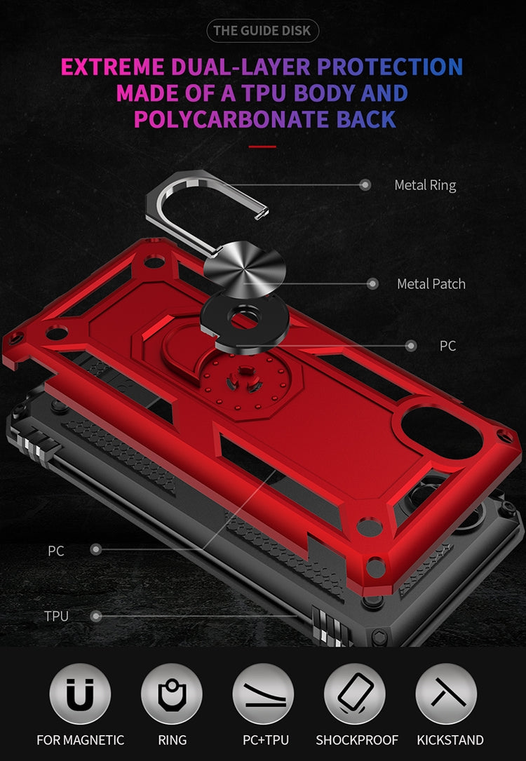 For Samsung Galaxy M01 Core Shockproof TPU + PC Protective Case with 360 Degree Rotating Holder