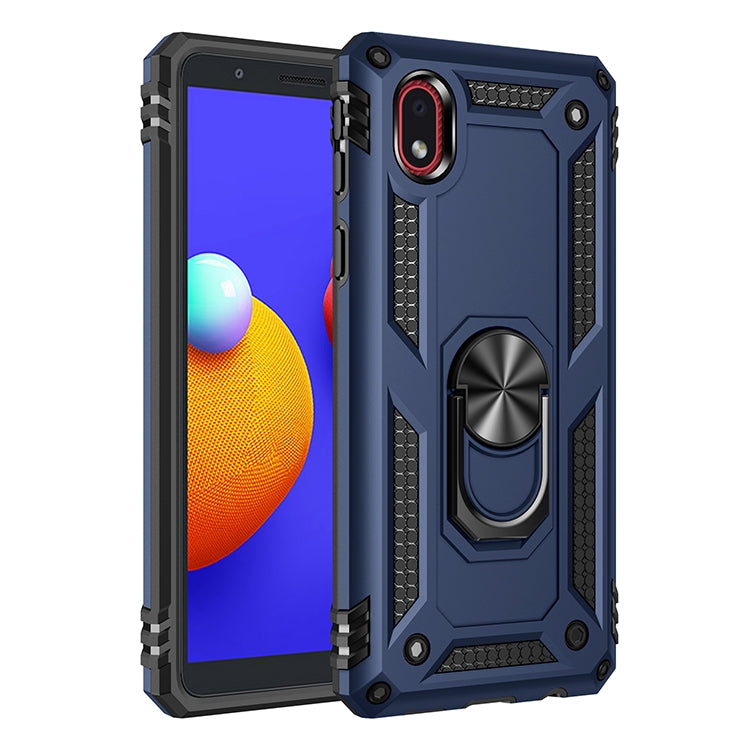 For Samsung Galaxy M01 Core Shockproof TPU + PC Protective Case with 360 Degree Rotating Holder