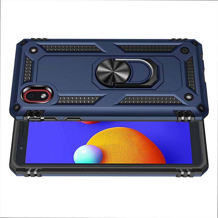 For Samsung Galaxy M01 Core Shockproof TPU + PC Protective Case with 360 Degree Rotating Holder