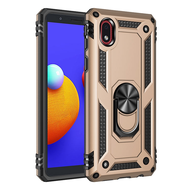 For Samsung Galaxy M01 Core Shockproof TPU + PC Protective Case with 360 Degree Rotating Holder