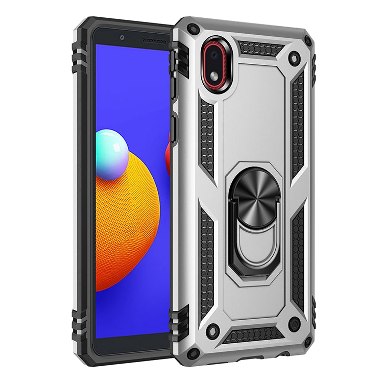 For Samsung Galaxy M01 Core Shockproof TPU + PC Protective Case with 360 Degree Rotating Holder